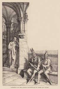 Criemhild and Her Knights Discomforted by Hagen and Volker by Julius (after) Schnorr von Carolsfeld