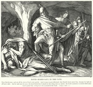 David Spares Saul in the Cave