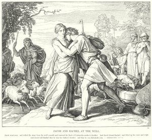 Jacob and Rachel at the Well by Julius (after) Schnorr von Carolsfeld