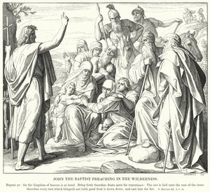 John the Baptist Preaching in the Wilderness by Julius (after) Schnorr von Carolsfeld