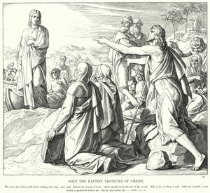 John the Baptist Testifies of Christ by Julius (after) Schnorr von Carolsfeld
