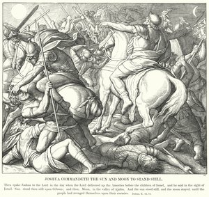 Joshua Commands the Sun and Moon to Stand Still by Julius (after) Schnorr von Carolsfeld