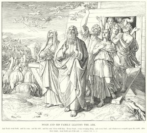 Noah and his Family Leaving the Ark by Julius (after) Schnorr von Carolsfeld