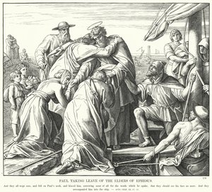 Paul Taking Leave of the Elders of Ephesus by Julius (after) Schnorr von Carolsfeld