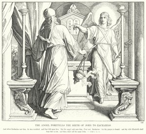 The Angel Foretells the Birth of John to Zacharias by Julius (after) Schnorr von Carolsfeld