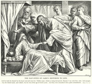 The Daughter of Jairus Restored to Life by Julius (after) Schnorr von Carolsfeld