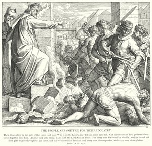 The People are Smitten for Their Idolatry by Julius (after) Schnorr von Carolsfeld