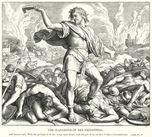 The Slaughter of the Philistines by Julius (after) Schnorr von Carolsfeld