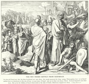 The Ten Tribes Revolt from Rehoboam by Julius (after) Schnorr von Carolsfeld