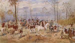 Fox Hunting, c. 1890 by Julius Blaas von