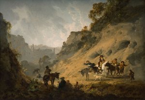 Gypsies with an Ass Race by Julius Caesar Ibbetson