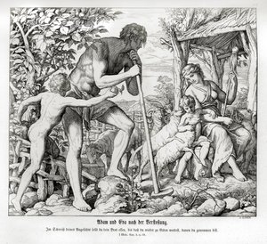 Adam and Eve After Their Exile from Eden, Genesis by Julius Schnorr von Carolsfeld