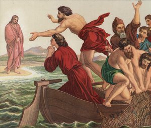Christ appearing at the Lake Of Tiberias by Julius Schnorr von Carolsfeld