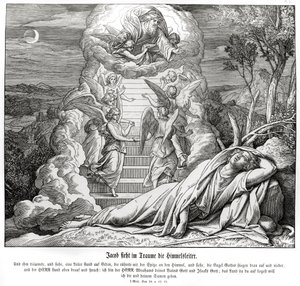 Jacob Dreams of the Ladder to Heaven, Genesis by Julius Schnorr von Carolsfeld