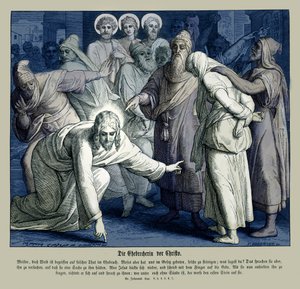 Jesus and the Adulterous Woman, Gospel of John by Julius Schnorr von Carolsfeld