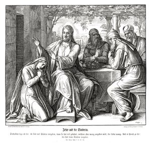 Jesus and the Sinful Woman by Julius Schnorr von Carolsfeld