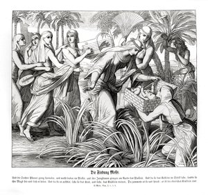 Moses Is Discovered in the Reeds, Exodus by Julius Schnorr von Carolsfeld