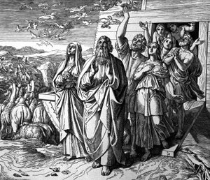 Noah leaving the ark after Deluge by Julius Schnorr von Carolsfeld