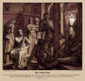 Peter Denies Jesus by Julius Schnorr von Carolsfeld