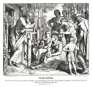 Raising children, Book of Sirach by Julius Schnorr von Carolsfeld