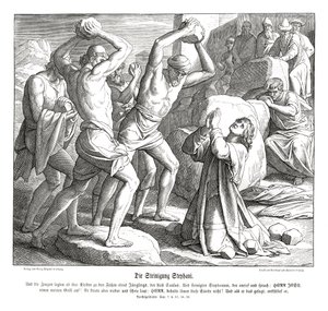 Stoning of Stephen, Acts of the Apostles by Julius Schnorr von Carolsfeld
