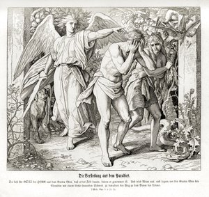 The exile from Paradise, Genesis by Julius Schnorr von Carolsfeld