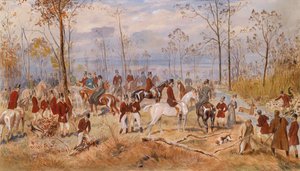 The Hunt. by Julius von Blaas