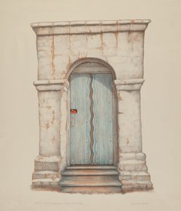 Doorway at Mission San Juan by June Dale