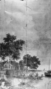 Wall Hanging with Dutch Landscape from the Hall of Keizersgracht 121 by Jurriaan Andriessen