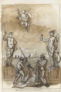 Commerce and Navigation, Decoration on the Nieuwmarkt, 1795 by Jurriaan Andriessen