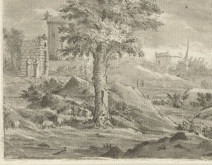 Landscape with Shepherd and Sheep