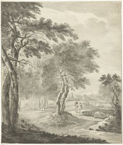 Landscape with Hunter and Dog by Jurriaan Cootwijck