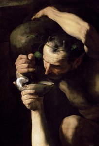 Drunken Silenus (detail) by Jusepe de Ribera