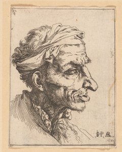 Small Grotesque Head by Jusepe de Ribera