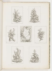 Ornament Design with Crayfish Motif, plate 14 in Livre des Légumes (Series of Vegetable Ornament)
