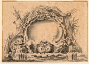 Copy of an Escutcheon in One of the Fetes Publications by Juste Aurèle Meissonnier
