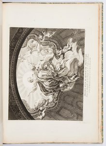 Design for Painted Ceiling for the Chapel of the Virgin of St. Sulpice of Paris, Plate 105, in Works by Juste-Aurèle Meissonnier by Juste Aurèle Meissonnier