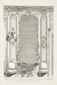 Project for a Mirror Trumeau for a Large Cabinet Made for Portugal, 2nd Plate
