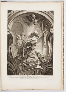 St. Aignan Bishop of Orleans, Plate 111, in Works by Juste-Aurèle Meissonnier