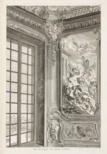 View of the corner of the same Cabinet, showing on the left a large window and on the right the painting of Zephyr and Flora, 2nd Plate by Juste Aurèle Meissonnier