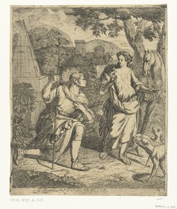 Pastoral Scene with Granida and Daifilo by Justus Brouwer