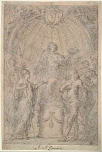 Fame Crowning a General by Justus van Egmont