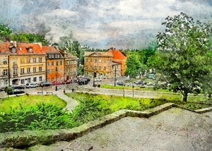 Historic City Park View by Justyna Jaszke
