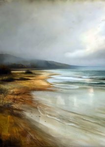 Misty Coastal Landscape