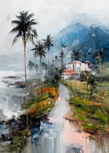 Misty Tropical Village by Justyna Jaszke