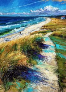 Vibrant Beach Path