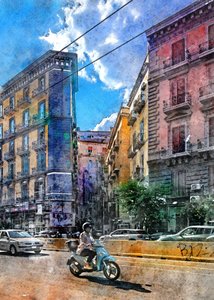 Vibrant City Street by Justyna Jaszke