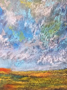 Vibrant Sky Over Fields by Justyna Jaszke