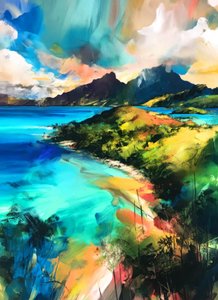 Vibrant Tropical Coast