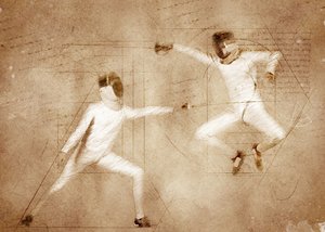 Vintage Fencing Duel by Justyna Jaszke